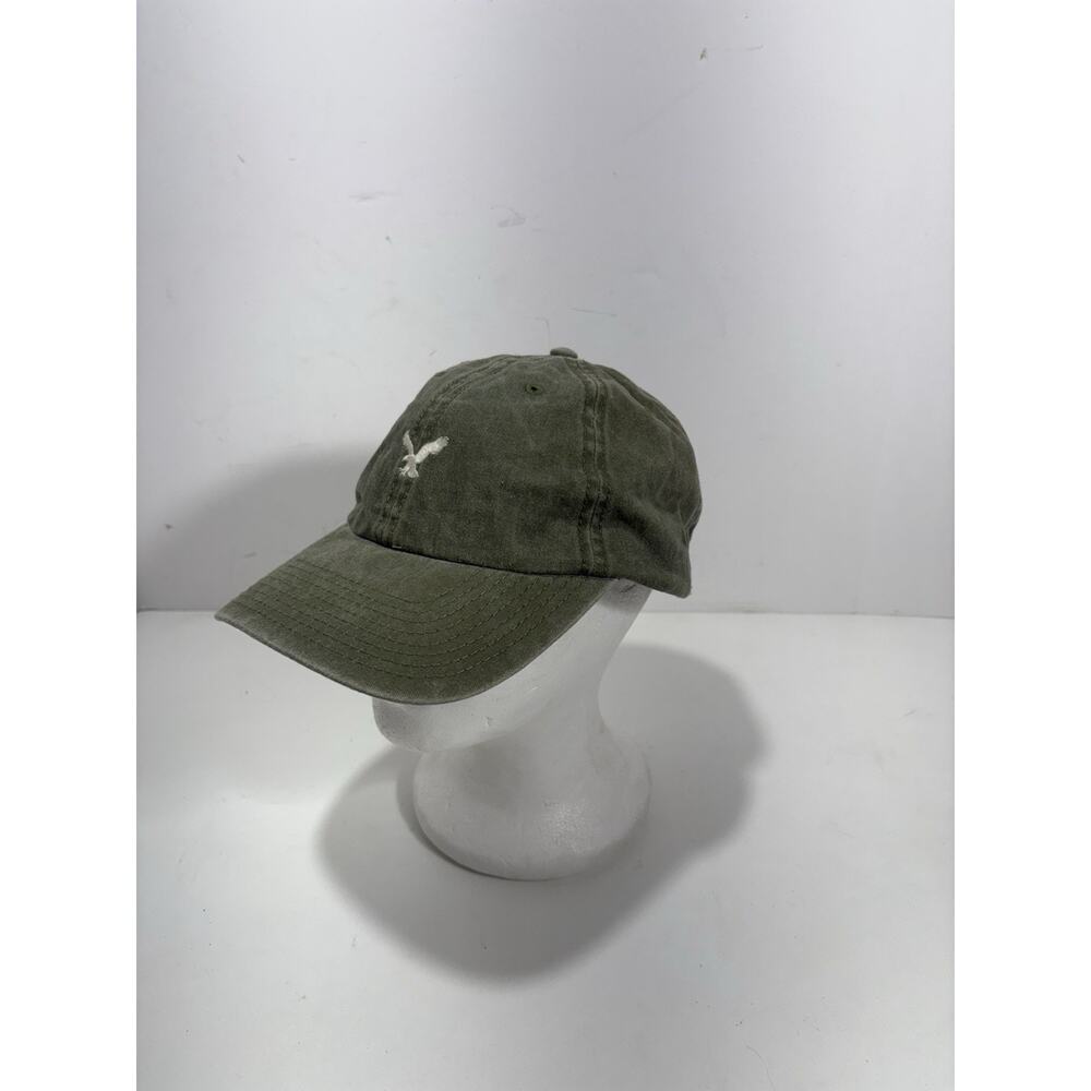 American Eagle AEUSA Adjustable Strapback Hat Cap Military Olive/Navy Green‎